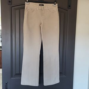 Cambio Women's Straight Leg Strech Jeans - Beige